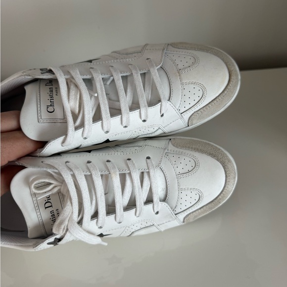 Dior White Sneakers with Black Star Details - Picture 8 of 9